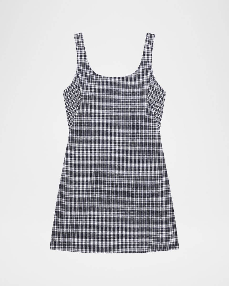 Plaid Scoop-Neck Mini Dress